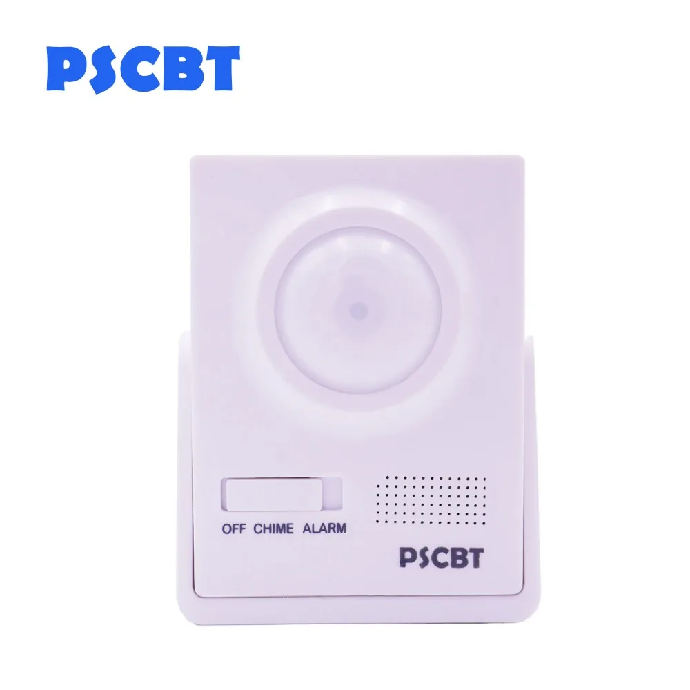 

PSCBT беспроводной PIR датчик движения дверной звонок обнаруживает охранную сигнализацию дверной звонок оповещения магазин входного сигнала