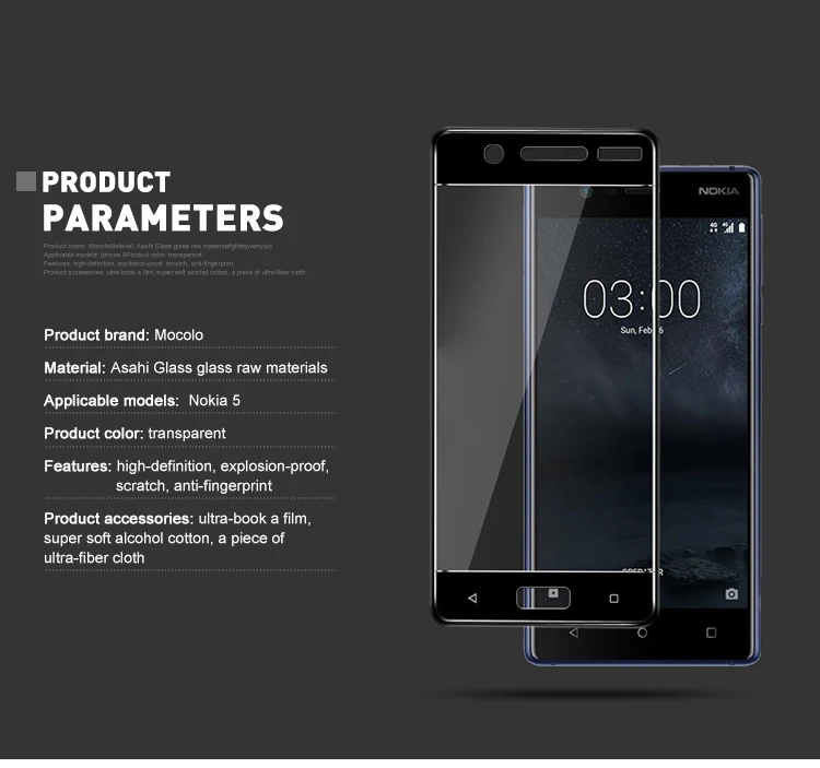 Mocolo 3D Защитное стекло для Nokia X6 стекло Nokia 6 защита экрана из закаленного стекла пленка для Nokia 2 3 5 7 8