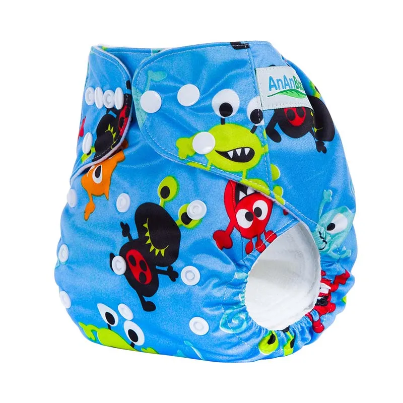 R2 Ananbaby машина печатает ткань пеленки экологически чистые пеленки моющиеся ткань подгузник для мальчика - Цвет: R2