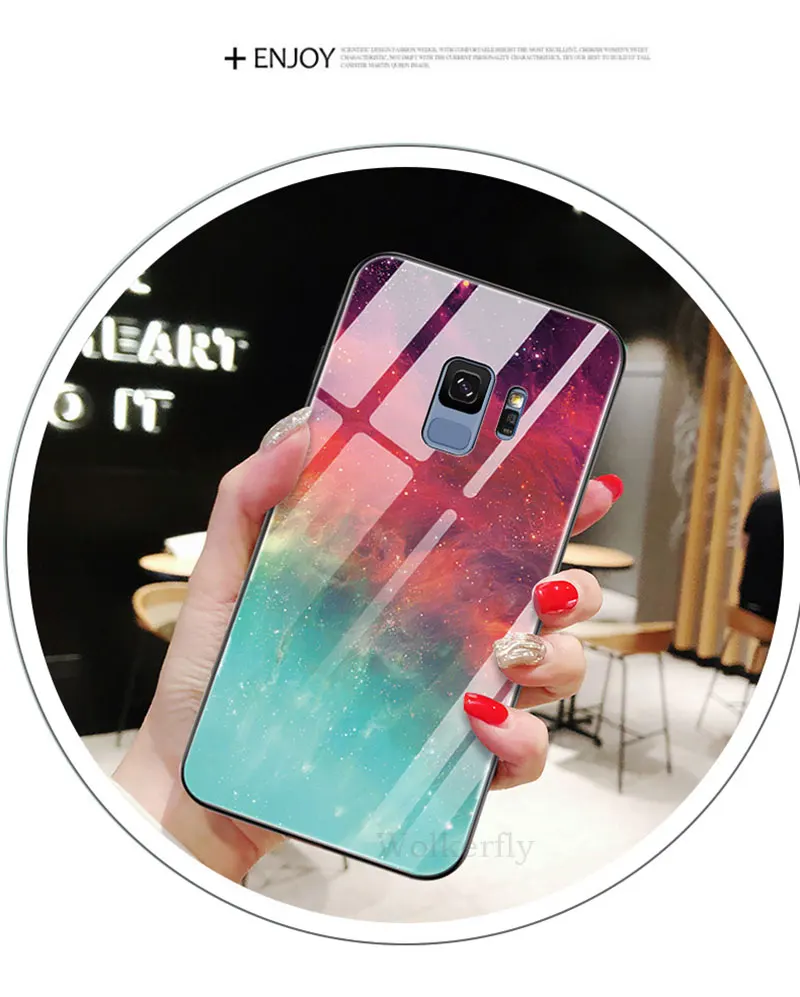 Звездное небо закаленное Стекло чехол для samsung Galaxy S9 S8 S10 плюс A50 A70 A40 A60 A30 A20 A10 M10 M20 J4 J6 A6 A7 пространство чехол