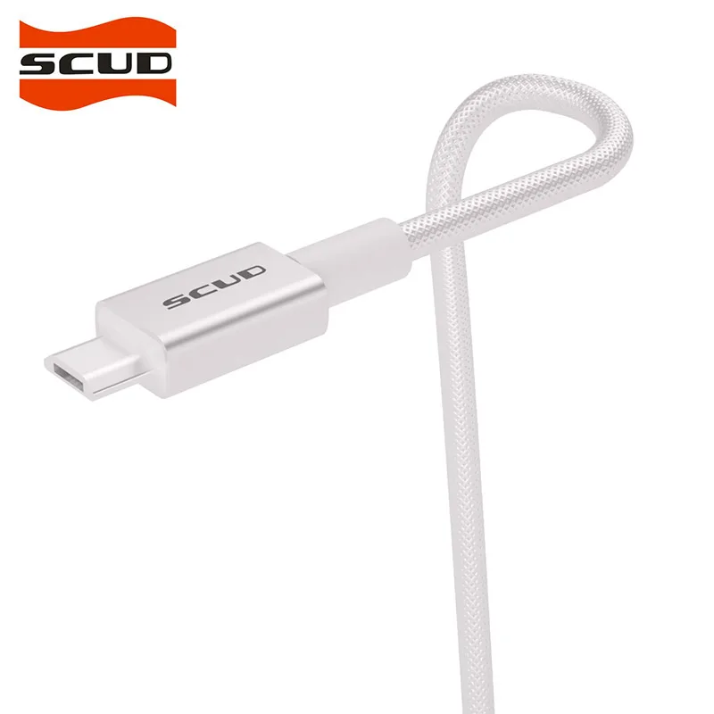 Silver Скад Кабель Micro-USB для Мобильный телефон USB кабель Micro USB зарядный Дата кабель передачи мобильный телефонный кабель для зарядки и передачи данных для USB микроустройства - Цвет: Silver