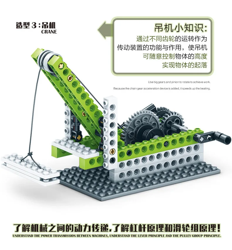 Технические механические инженерные шестерни наборы MOC модель DIY здание блокирует Обучение Обучающие Кирпичи Игрушка кран детский подарок