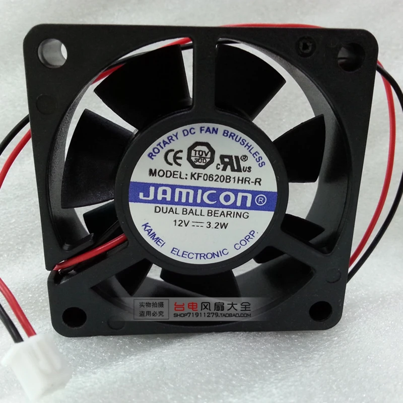 

Original JAMICON 6020 6CM 12V 3.2W KF0620B1HR-R 60 * 60 * 20MM double ball bearing chassis cooling fan