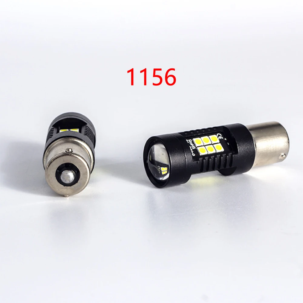 2шт DC 12V 24V P21W 1156 BA15S 1157 BA15D светодиодный светильник для автомобиля s 1200Lm сигнал