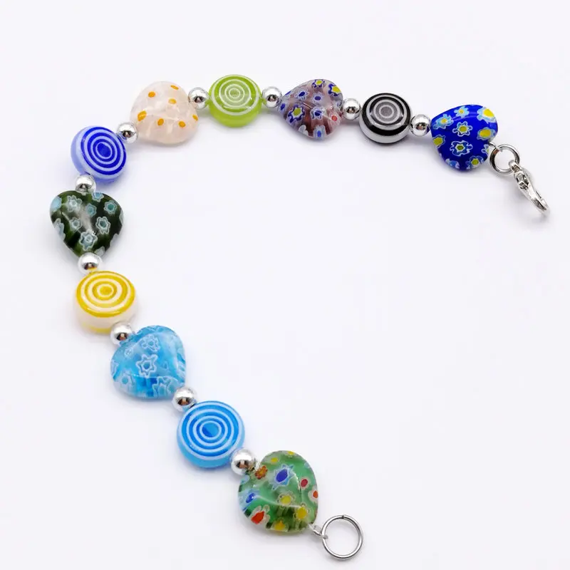 Цветной стеклянный браслет DIY муранское стекло ручной работы 3 шт.|glass bracelet|murano glass
