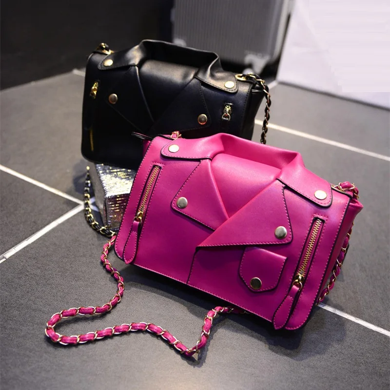 

Brand Women Bags New Fashion Messenger Trend Leather Chain Shoulder Leisure Motorcycle Bandolera Mujer Clutch Mala School Bag