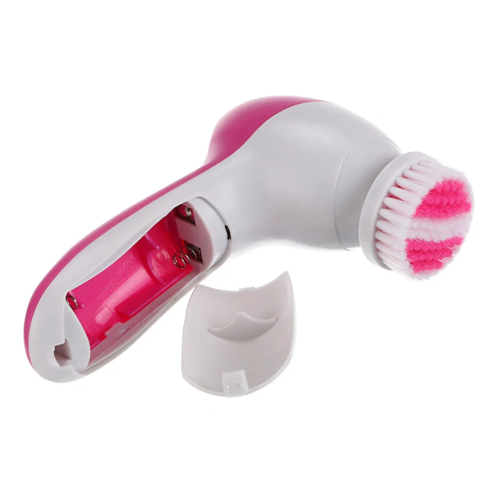 Портативный Электрический Очиститель для лица 5 в 1 кисть ухода за кожей массажер