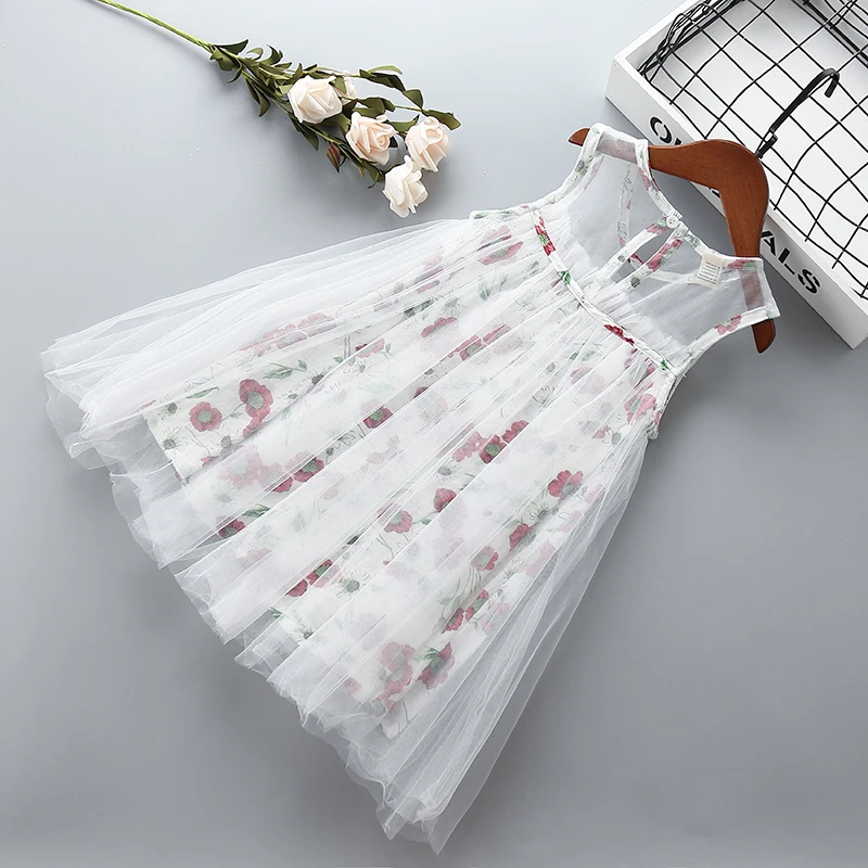 0-6 years High quality girl dress 2019 summer new fashion casual flower kid children formal party birthday princess | Детская одежда и