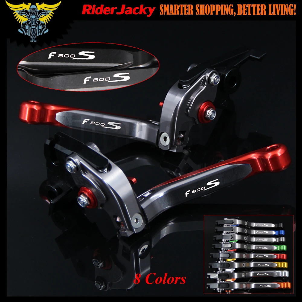 С логотипом красный и титановый CNC Регулируемые рычаги тормозной муфты мотоцикла