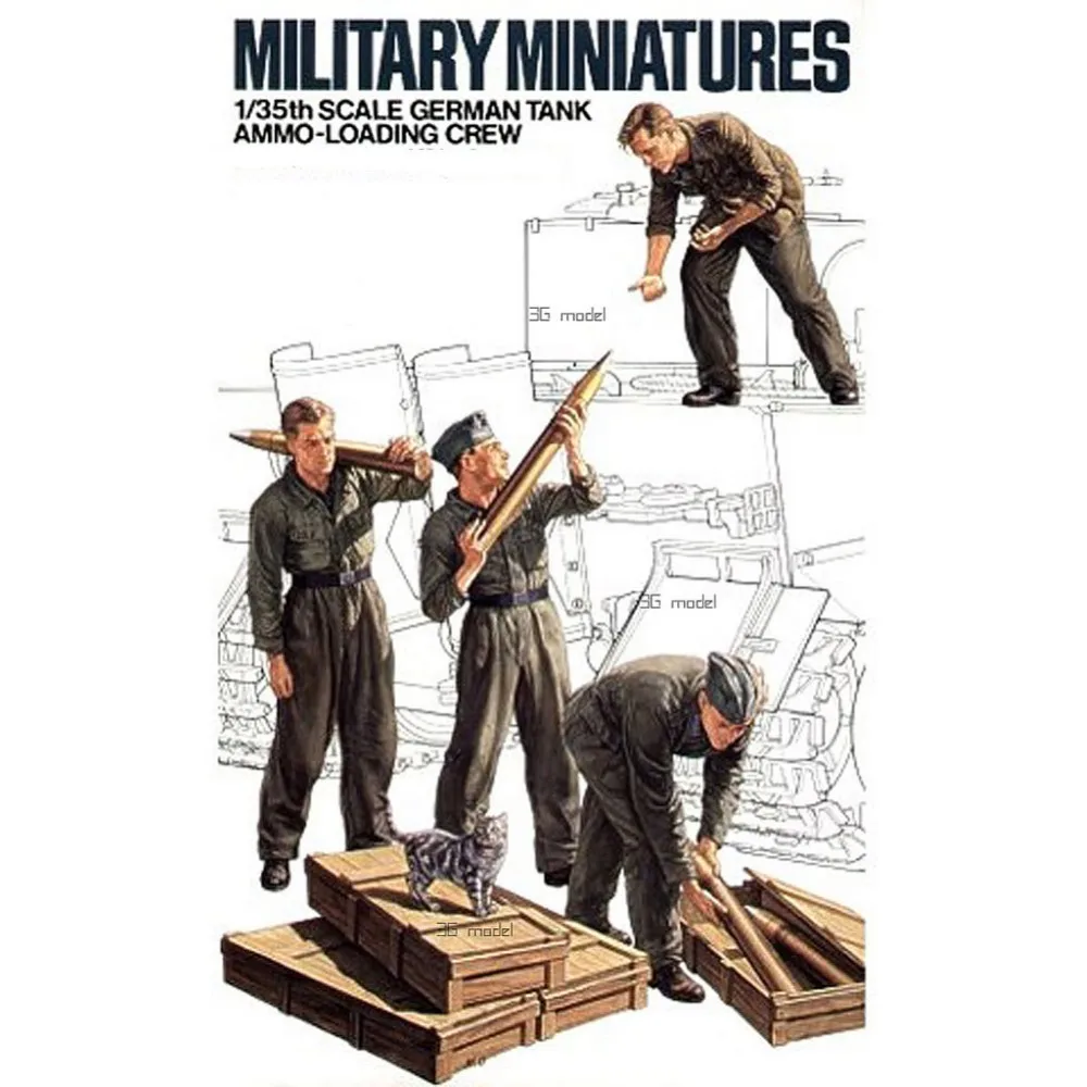 Tamiya 35188 1/35 немецкий танк патроны загрузка набор экипажа миниатюры сборка военные