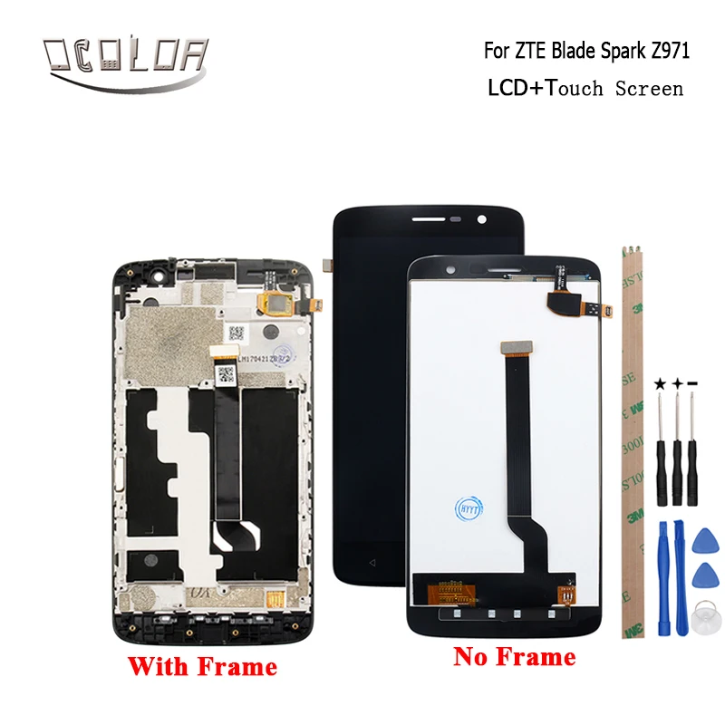 Ocolor для zte Blade Spark Z971 ЖК дисплей и сенсорный экран дигитайзер с рамкой + инструменты