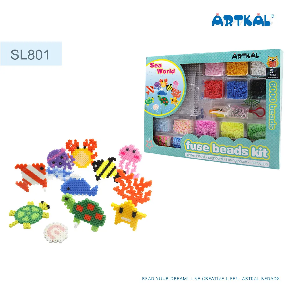 6000 шт. бисер artkal Pixel Arts Набор Diy мультфильм забавные игрушки Рождественский