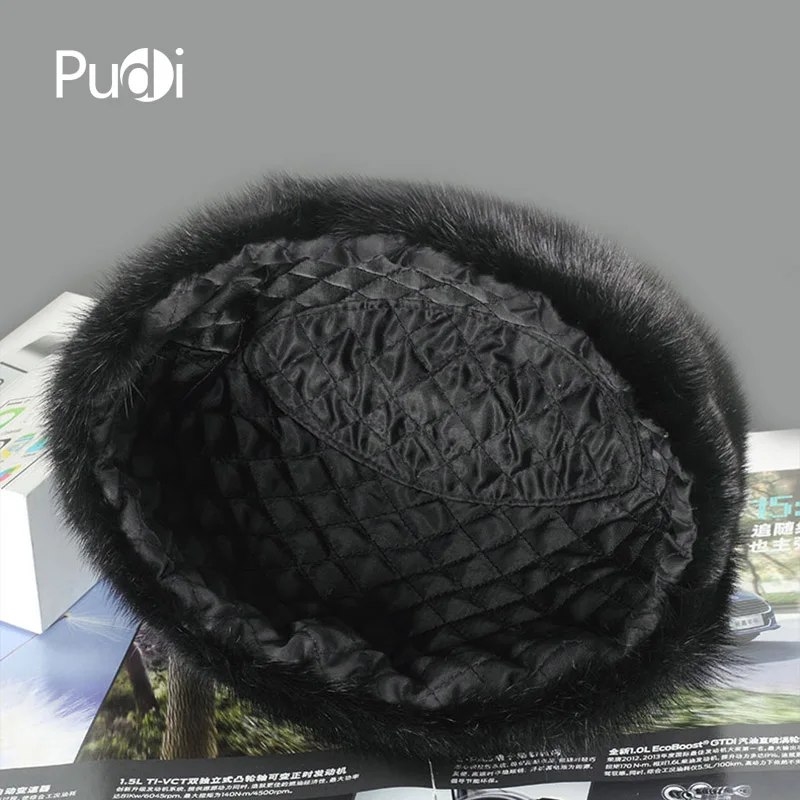 Pudi 170767, мужская шапка из меха норки, новая мода, мужская шапка из натурального меха норки, Зимняя Теплая Верхняя шапка, головной убор, берет