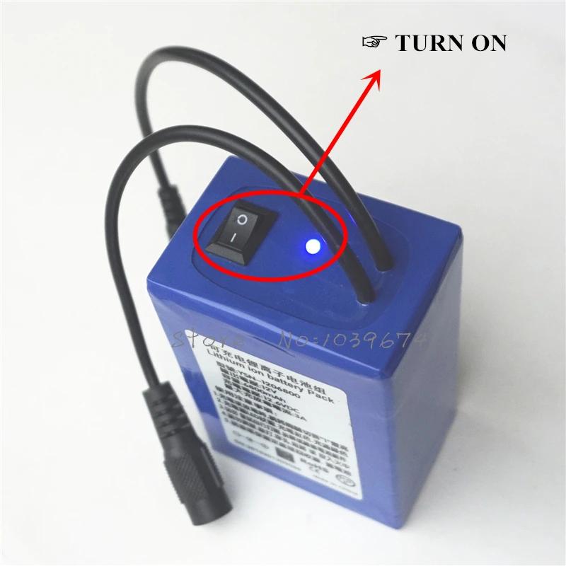 Бесплатное зарядное устройство для 12 в 6800 мАч литий-ионных 3 Ач перезаряжаемых