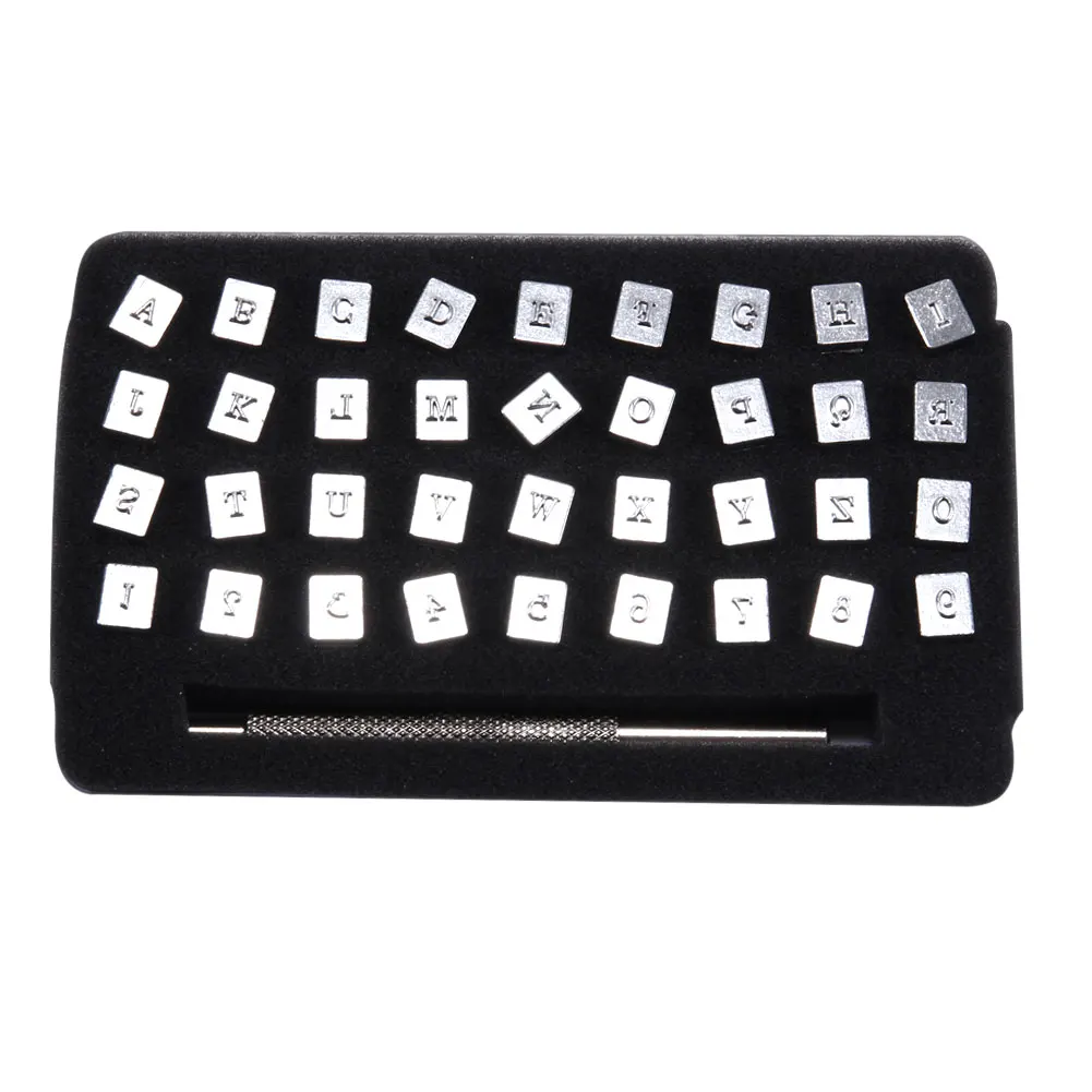 Новинка популярная вырезная кожаная печать буквы алфавита цифры логотип штамп