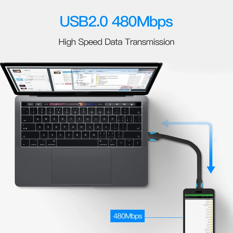 Vention 1 5 м Micro USB2.0 кабель для мобильного телефона зарядки супер Зарядное устройство