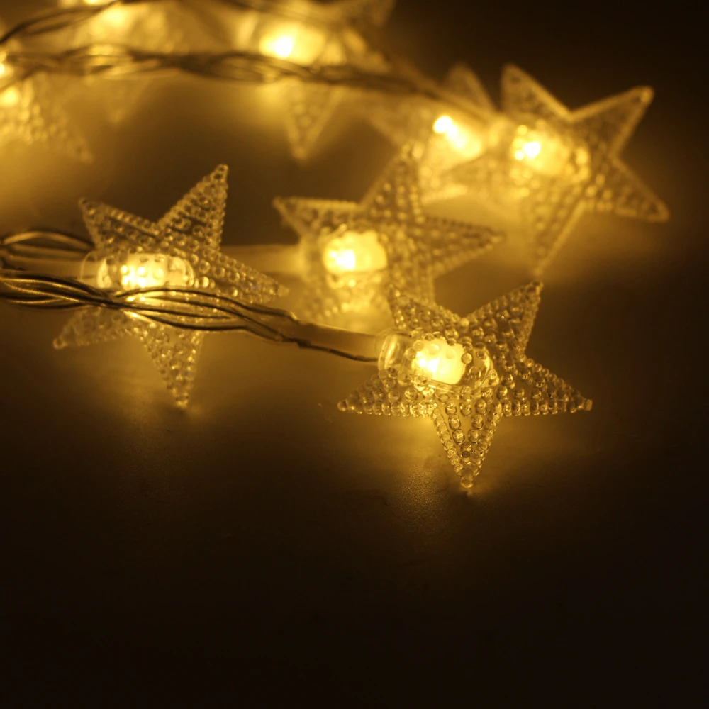 5 м светодиодные гирлянды со звездами сказочные огни рождественские свадебные