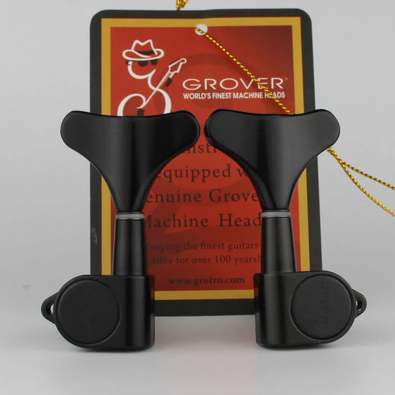 Колки Grover Black 2R2L герметичные для бас гитары машинные головки сделано в