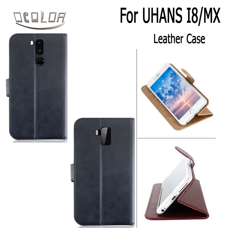 Ocolor для UHANS I8 чехол из искусственной кожи телефона флип защитный MX с кармашком