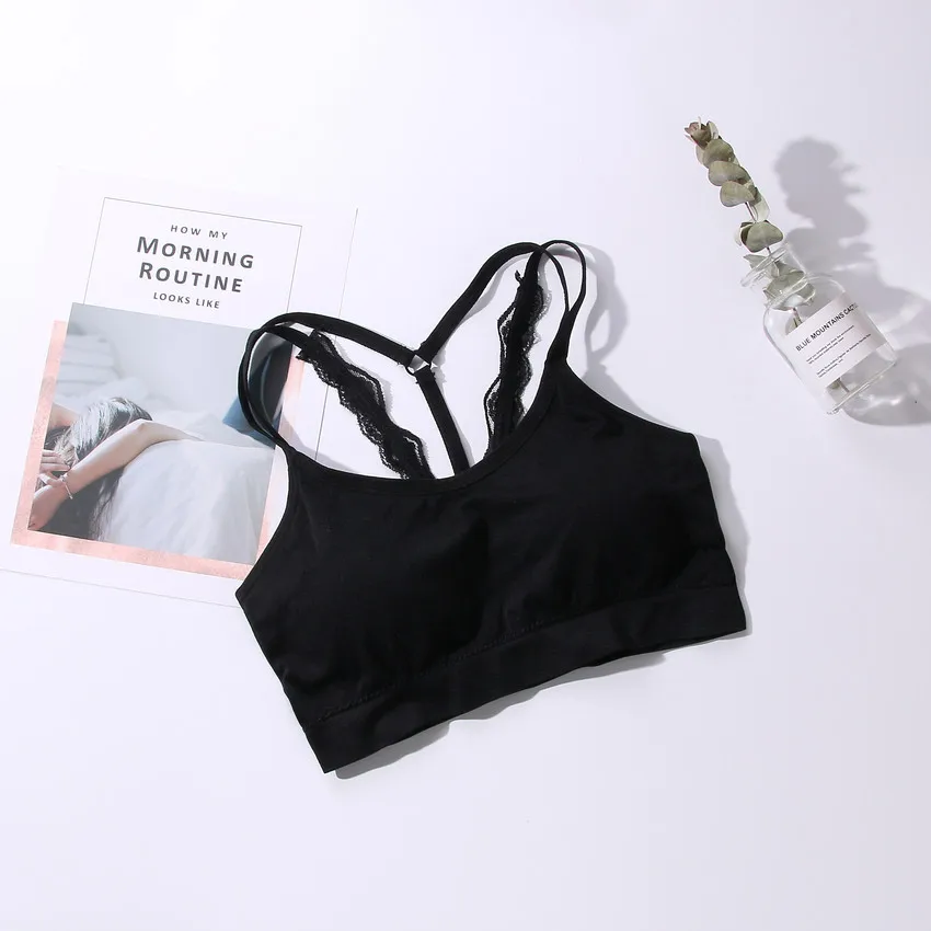 2018 Новый Бесшовные Фитнес топ бюстгальтер красивый Back Lace Halter ремень с площадки