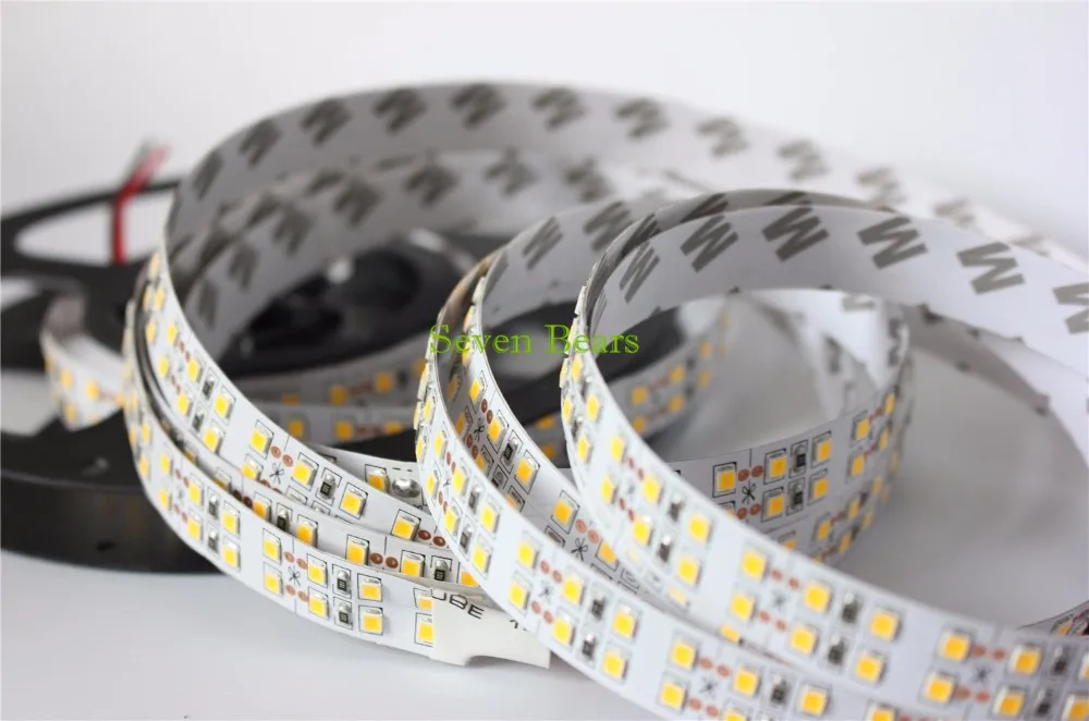 240 светодиодный s/m SMD2835 Светодиодная лента 12 В 5 м не Водонепроницаемая IP67 водонепроницаемый гибкий светодиодный светильник 1200 светодиодный s двухрядная Светодиодная лента 2835 белого цвета