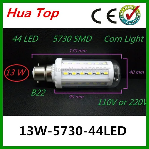 Лампада Новый E27 E14 B2213W LED Свет кукурузы 5630 epaistar SMD 44 чип светодиодные лампы