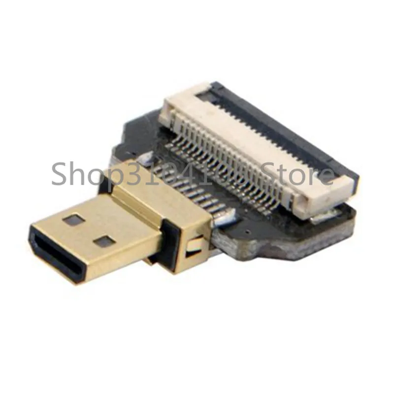 90 градусов вверх под углом Micro HDMI Совместимость Тип D штепсельный разъем для FPV HDTV