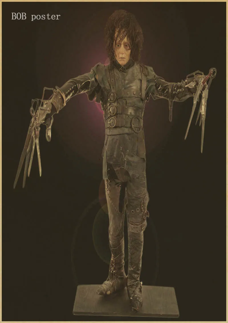 P028 Эдварда Scissorhands плакат классический постер фильмов в стиле винтаж ретро крафт настенная бумажная наклейка - Цвет: P028