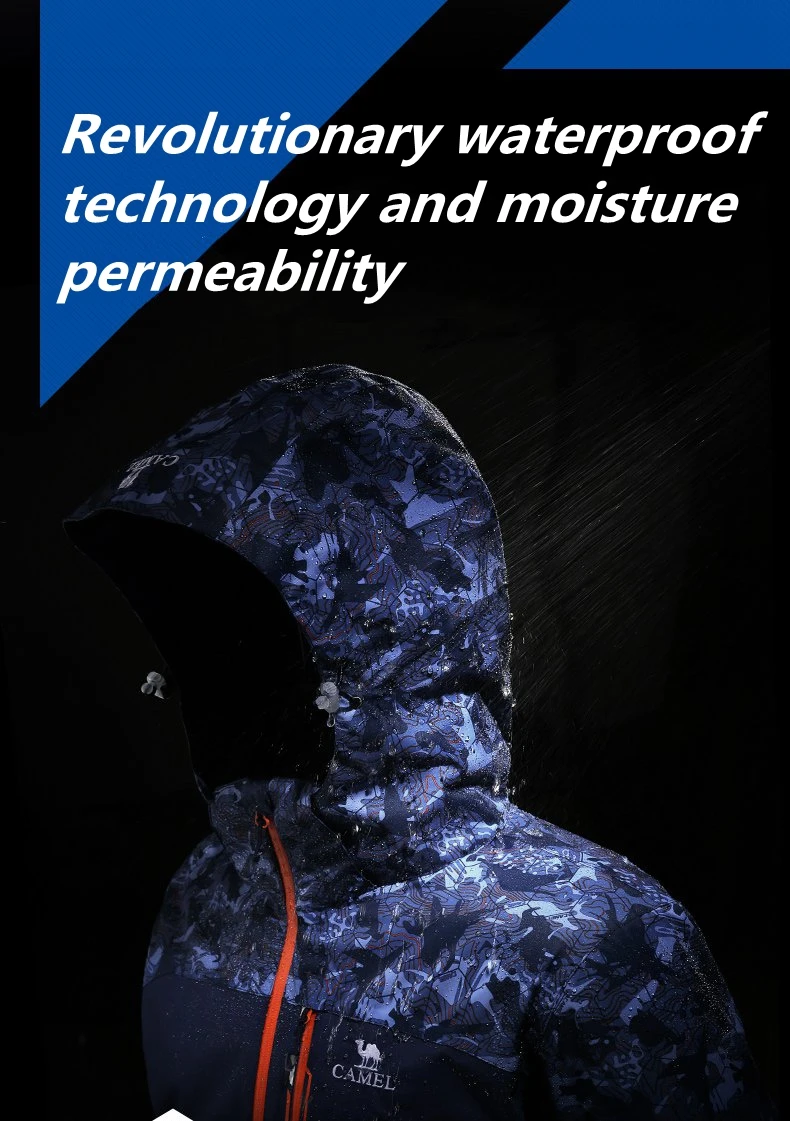 CAMEL, мужская куртка 3 в 1, водонепроницаемая, дышащая, термальная, ветровка для кемпинга, туризма, катания на лыжах, сноуборде, куртка