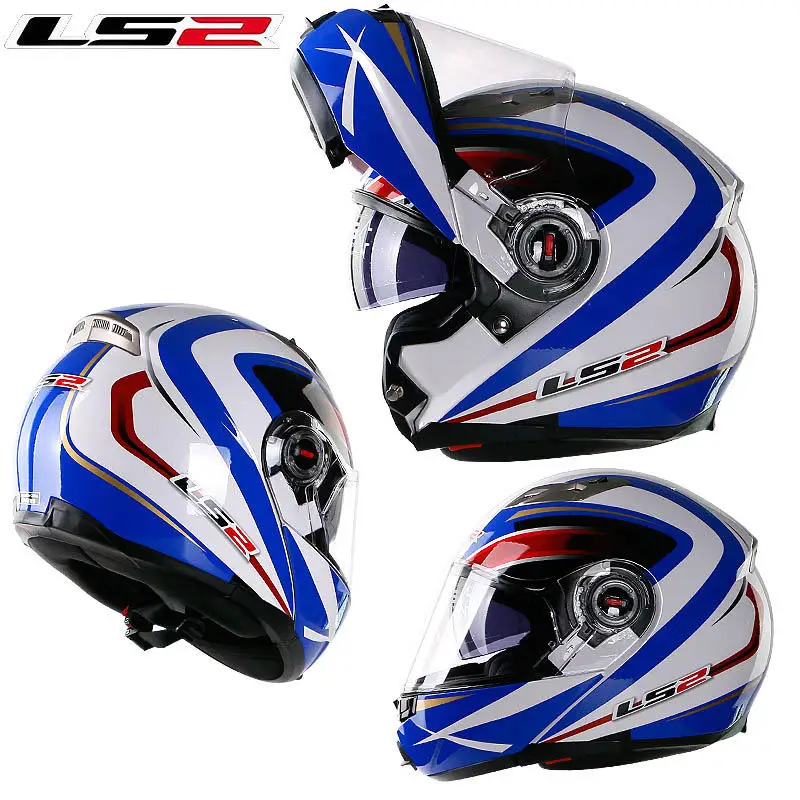 18 LS2 ff370 флип-ап мото rcycle шлем casco de moto кафе шлем для гонщика анфас двойной объектив козырек capacetes de moto ciclista ECE - Цвет: 18