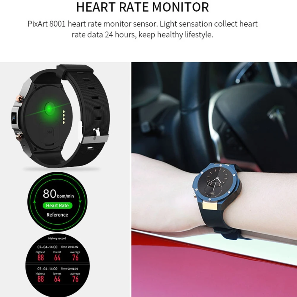 S3 Смарт часы android 1G + 16 GB 1 39 ''mtk6580 SmartWatch телефон gps 4 ядра 5.0MP Камера сердечного