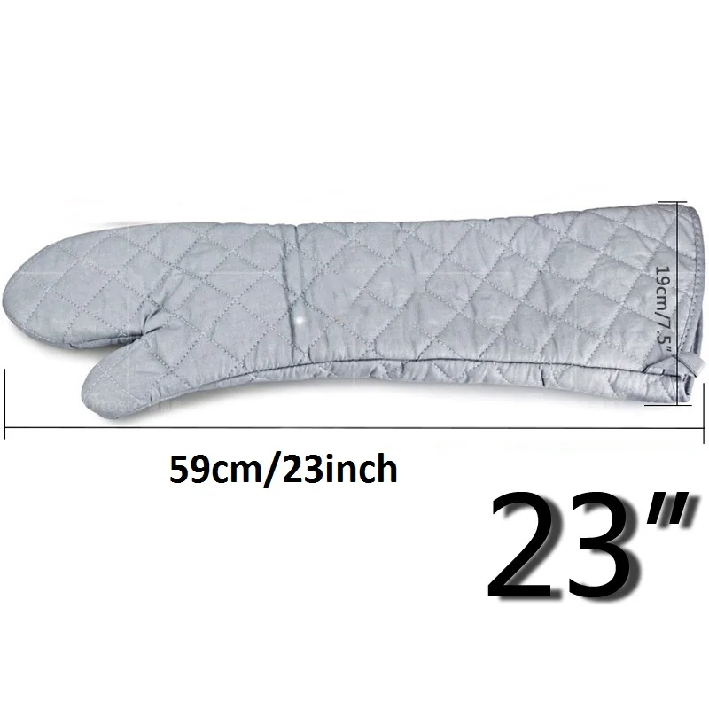 2 шт./пара 23 '' супер длинные хлопковые рукавицы для духовки кухонные перчатки