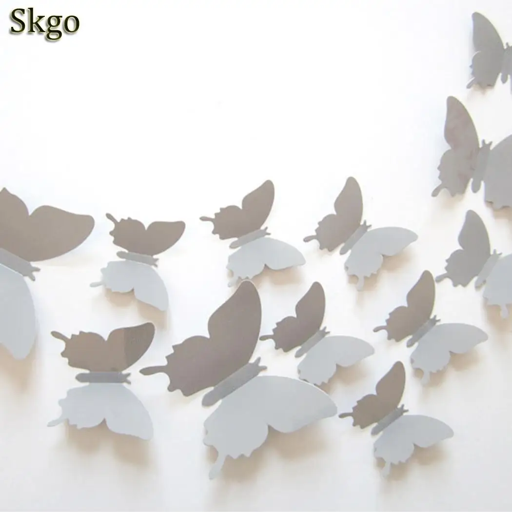 Стикер 3D шкаф искусство для росписи DIY плитка и т. Д. Съемные стены Животное 12 шт