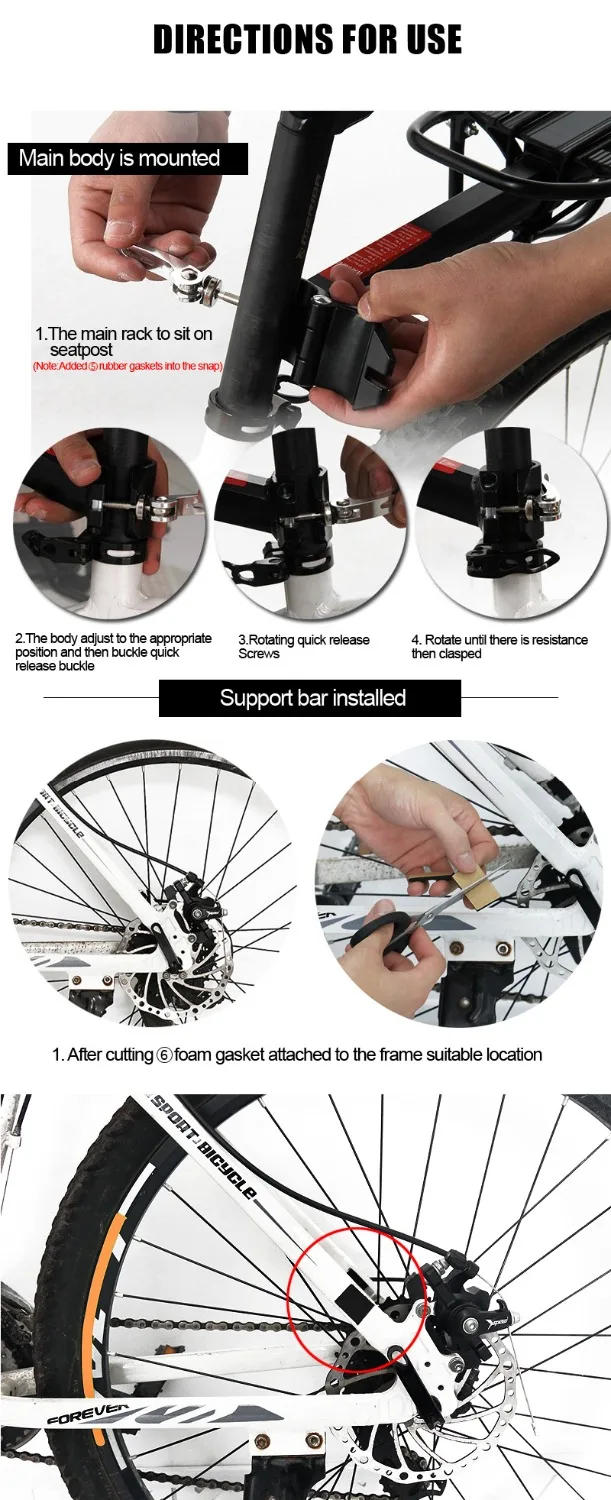 WEST BIKING оригинал от американского бренда Универсальный задний багажник для