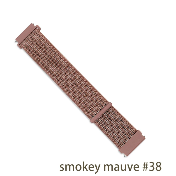 smokey mauve 38 Gear S3 для samsung galaxy watch 46 мм 42 мм S 3 Frontier нейлон amazfit gtr 47 мм huawei watch gt ремешок 20 мм часы браслет ремешок 22 мм для часов - Цвет ремешка: smokey mauve 38
