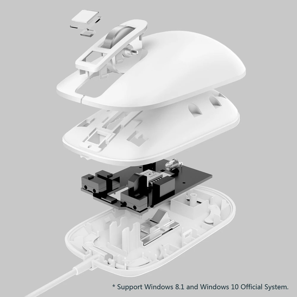Xiaomi Jessis Идентификация отпечатков пальцев мышь USB интерфейс для Windows 8,1 поверхность ноутбука Настольный компьютер офис проводная мышь