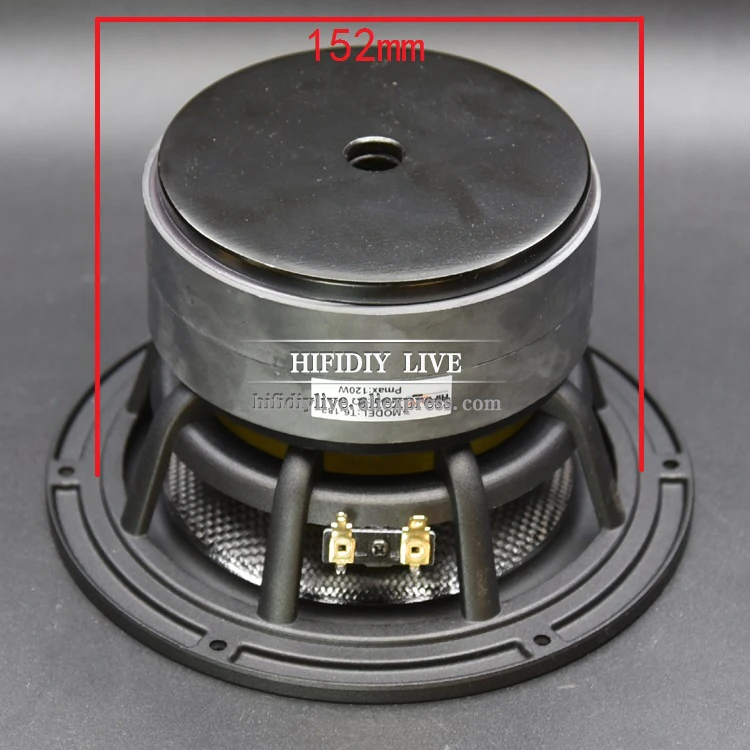 HIFIDIY LIVE HIFI 7,1 дюймов 6," Midbass Динамик для автомобиля 8OHM 120 Вт литье Алюминиевая Рамка углеродного волокна громкоговоритель T6-182