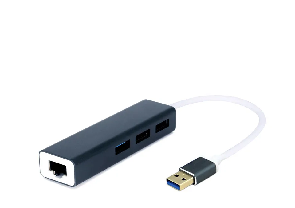 KuWFi Gigabit Ethernet usb-хаб сетевой адаптер + 3 порта концентратор USB 0 к RJ45 10/100/1000 м Lan Карта