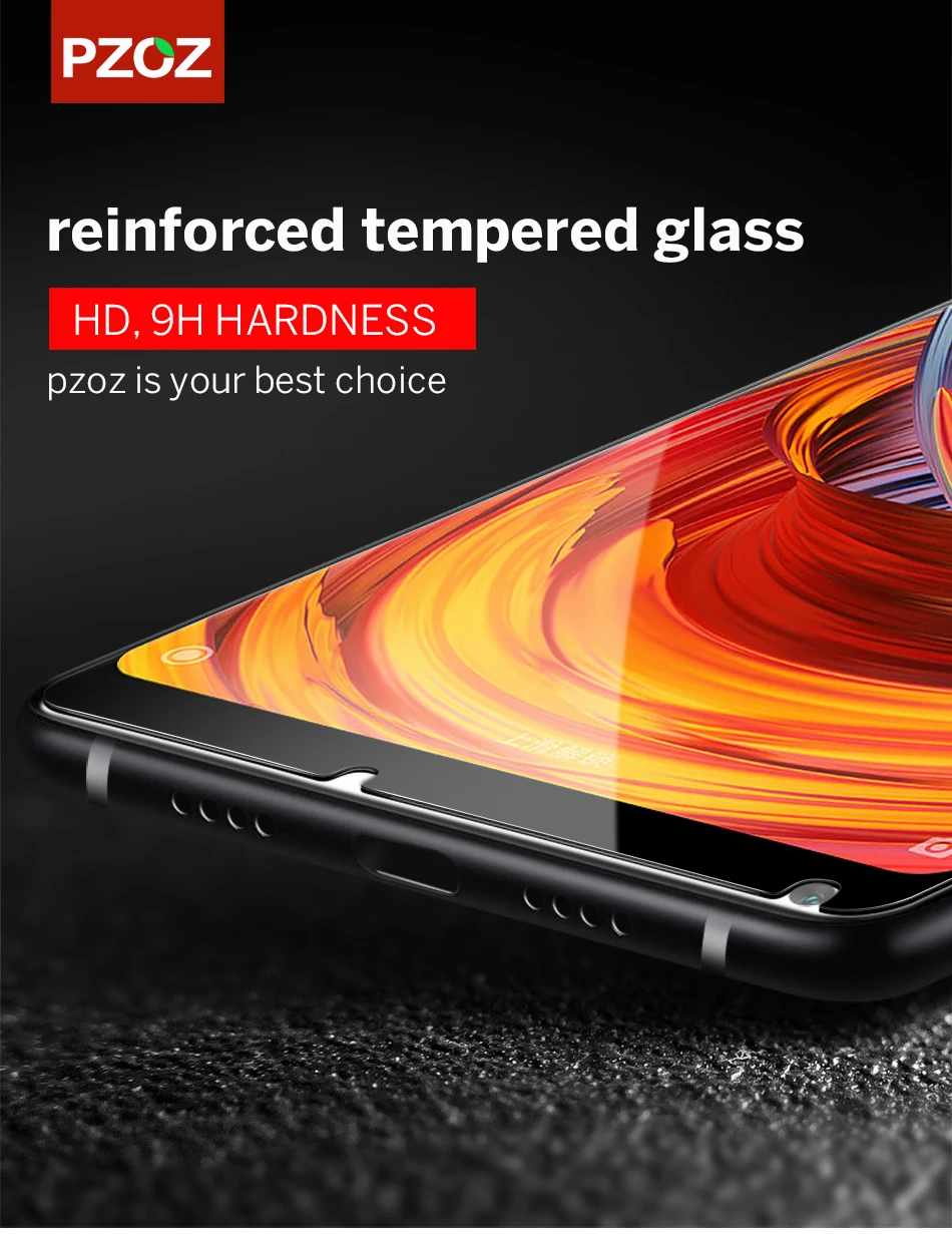 Закаленное стекло PZOZ xiaomi mi x 2 s, защитная пленка для экрана xiaomi mi x2 s, прозрачная пленка для экрана телефона mi x 2, стекло