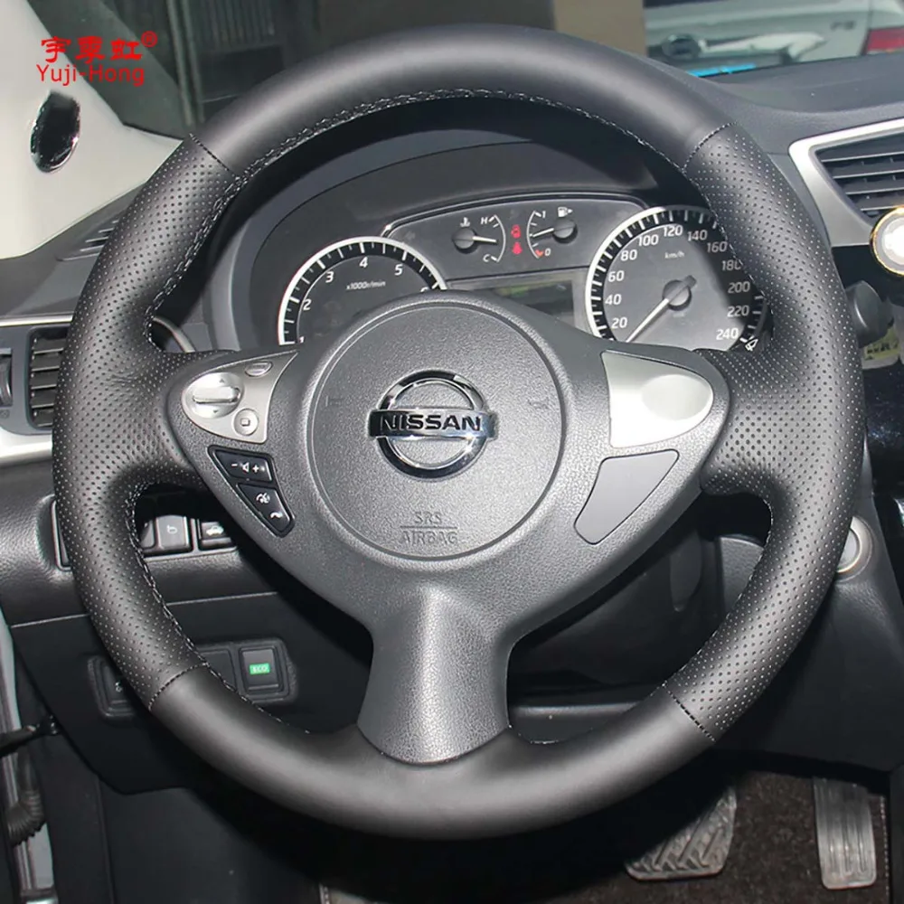 Чехлы рулевого колеса автомобиля чехол для Nissan Bluebird Sylphy 2016 сшитое вручную