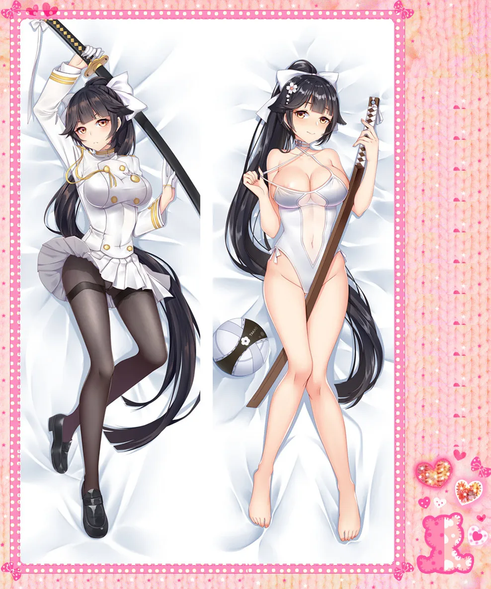 Аниме мультфильм Азур Лейн Болстер обнимая персиковая кожа 2 способа наволочка