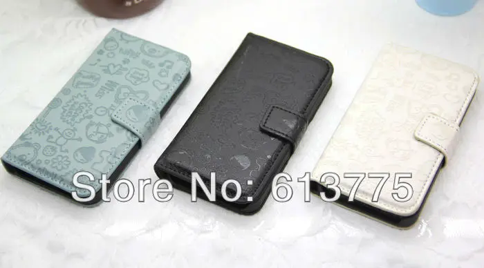 DHL Free Shipping. High Quality The Little Evil Female Case for Iphone4 4g 4s Lovely Cartoon Leather Girls favorite |