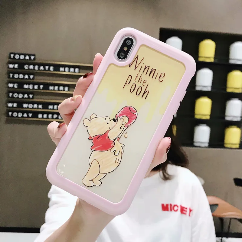 WINNIE THE POOH 1 Высокое качество тисненый три-в-одном PC задняя пластина чехол для телефона для iPhone 11 pro Max X XR XS Max 7 8 6 6S Plus анти-падение жесткий чехол - Цвет: WINNIE THE POOH 1