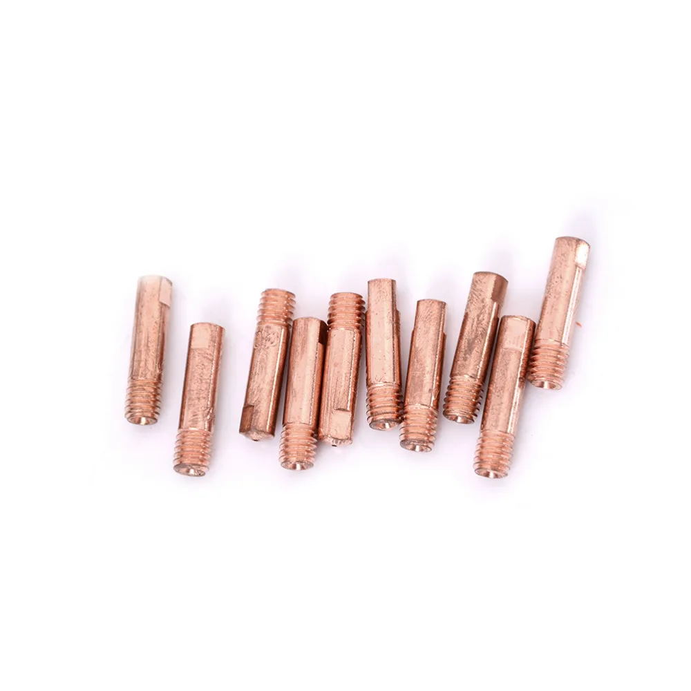 10pcs Weld Torch Contact Tips Mig Mag Welding Gas Nozzle Gold 15AK-0.8mm Hot Sale | Инструменты