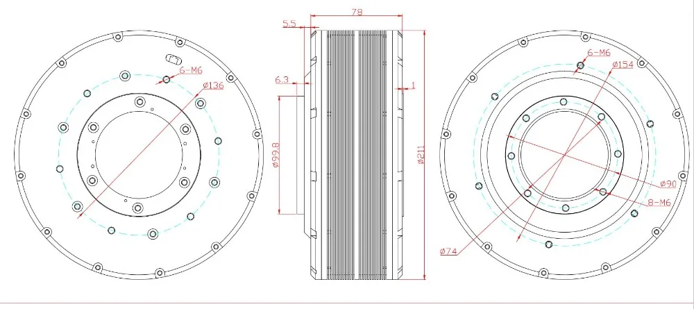 G10060 изготовленный на заказ двигатель робота AS5048a encorder gimbal нагрузка двигателя