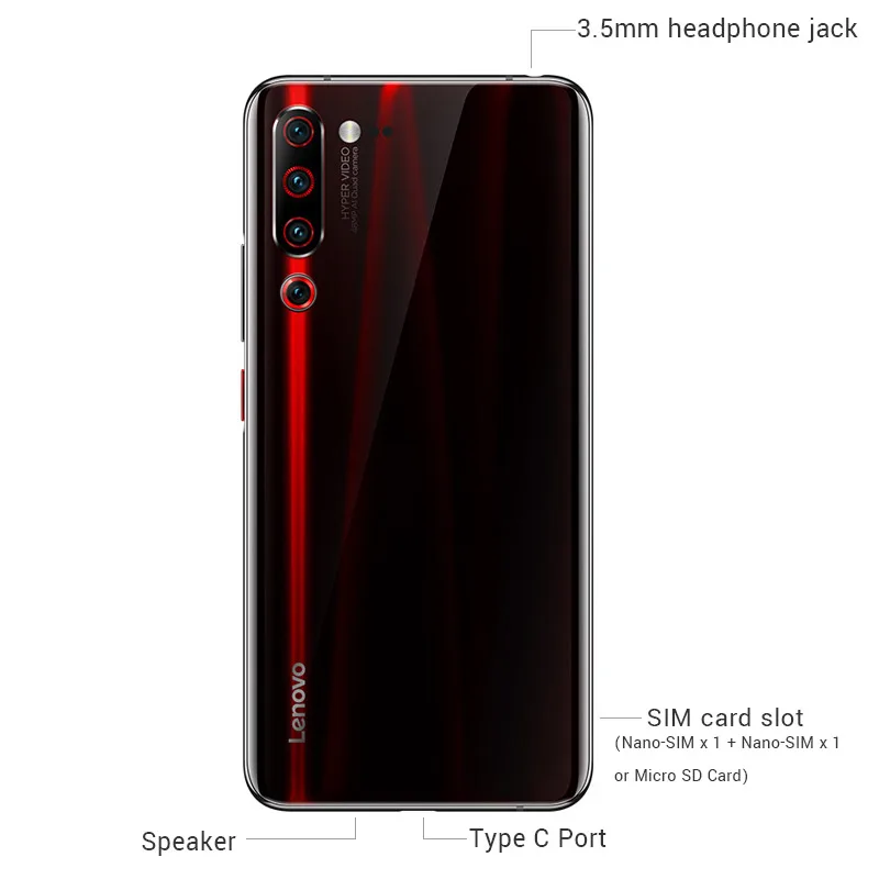 Глобальная версия lenovo Z6 Pro 8 GB 128 мобильный телефон Snapdargon 855 Octa Core 6 39 &quot48MP 4 задняя