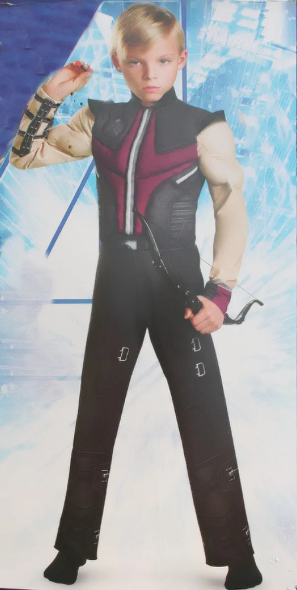 Новые высококачественные детей мышцы Hawkeye Costume мстители супергерой одежда Хо keye