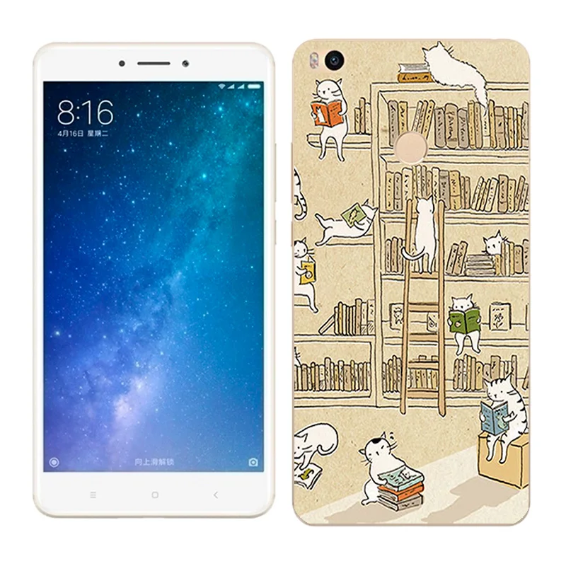 Чехол s для Xiaomi Mi Max2 Мягкий силиконовый чехол для Xiaomi Mi Max 2 пейзаж с цветком окрашенный чехол для телефона для xiomi Mi Max 2 Fundas - Цвет: 18