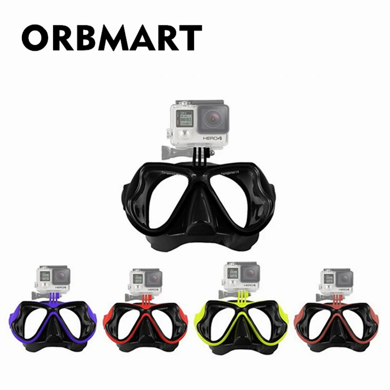 ORBMART маска для подводного дайвинга очки с фиксацией Адаптер Gopro Hero 6 5 4 + 3 Xiaomi Yi 2 4K