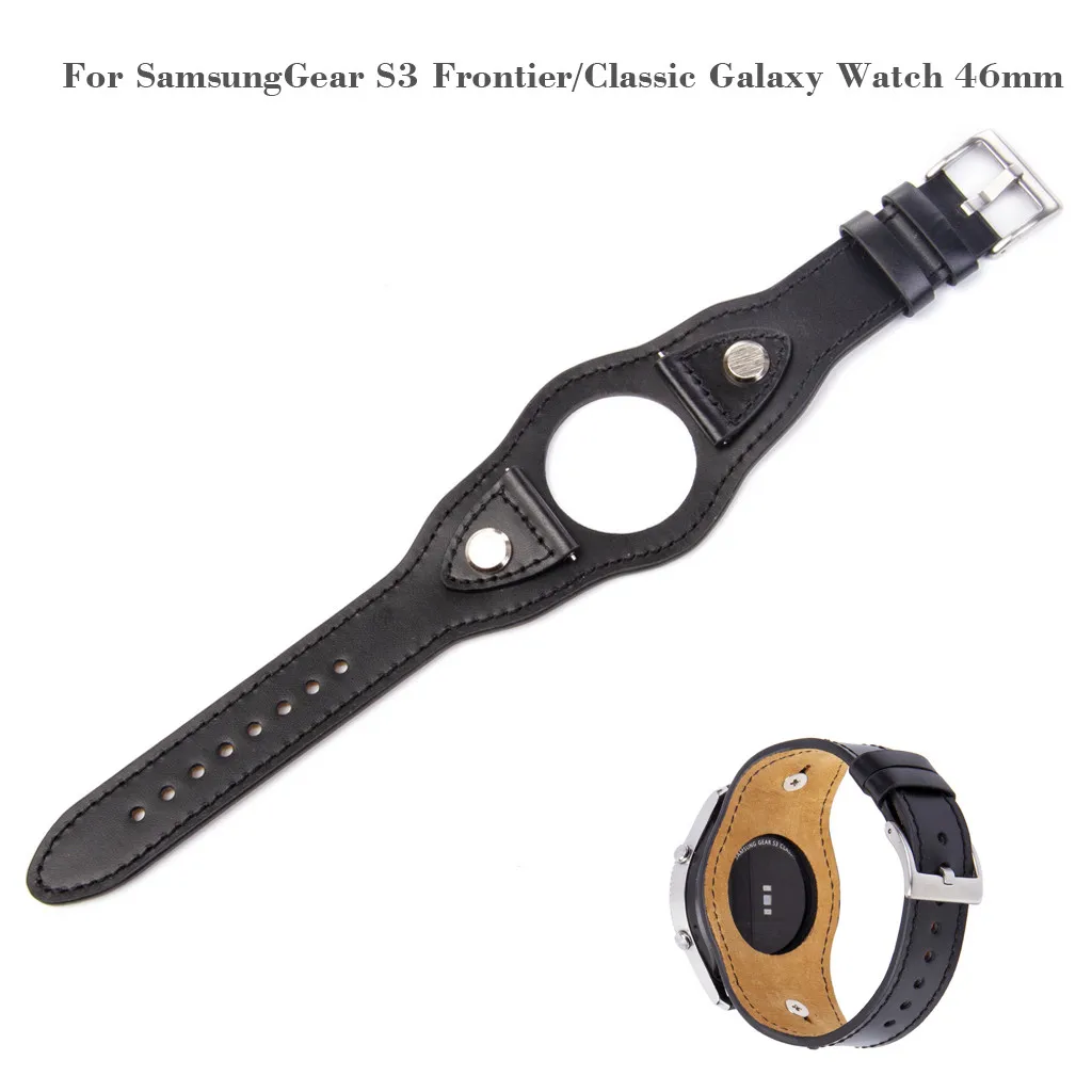 Модные прочные аксессуары для часов samsung Classic Galaxy Watch 46 мм кожаный ремешок сменные ремешки Браслет с пряжкой